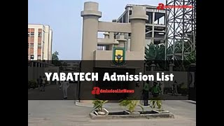 Yaba College of Technology YABATECH ND Part Time Admission List Released [upl. by Kingsley]