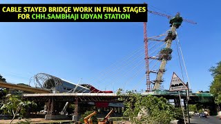 Pune Metro Vlog 329  Cable Stayed Bridge For ChhSambhaji Udyan Station In Final Stages [upl. by Nrubyar]