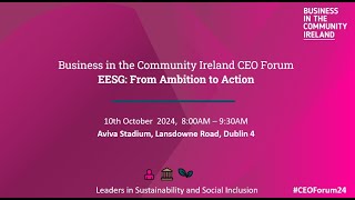 Business in the Community Ireland CEO Forum 2024  highlights video [upl. by Tonl]