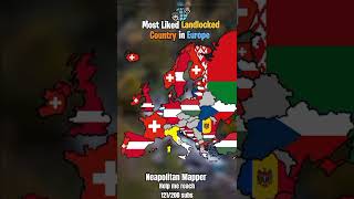 Most liked landlocked country in Europe mapping europe geography countries shorts [upl. by Corydon84]