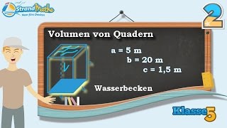 Volumen von Quadern berechnen  Klasse 5 ★ Übung 2 [upl. by Shaikh]