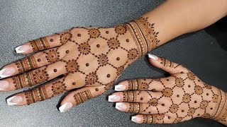 Easy Mehndi Design For Eid special 2022  Grid Mehndi Design  Tasannas Mehndi [upl. by Haakon262]