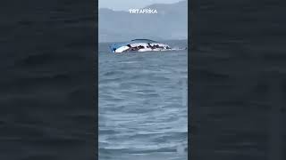 Dramatic Footage Captures Boat Capsizing In DRC news trtafrika drc [upl. by Farkas315]