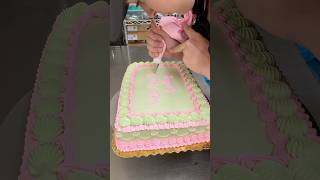 Employees get farewell cakes 💗💚 cake cakedecorating [upl. by Calia]