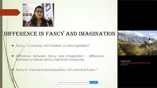 Dr Shyaonti Talwar S T Coleridge’s concept of fancy and imagination Lec 4 [upl. by Yentroc]