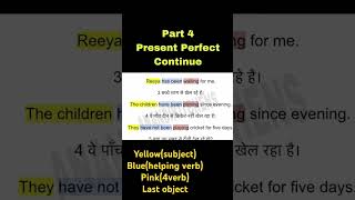 Present Perfect Continue Tense englishgrammar trending reels english new viralshorts shorts [upl. by Aissat584]