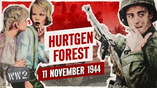 Week 272  The Futile Fight in Hurtgen Forest  WW2  November 11 1944 [upl. by Ewolram88]