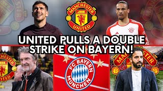 MILLIONDOLLAR HEIST UNITED BRINGS TWO BAYERN STARS TO OLD TRAFFORD MAN UNITED NEWS [upl. by Ynaitirb]