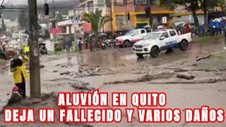 Nuevo aluvión deja severas afectaciones en el sector La Gasca en Quito [upl. by Entsirhc155]