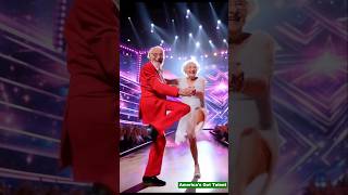 Two 100yearolds dance amazingly on the AGT stage talent [upl. by Llerdnam488]