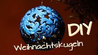 Weihnachtsdeko selber machen  Weihnachtskugeln  how to make christmas balls  christmas ornaments [upl. by Altheta]