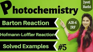 Barton ReactionHofmann loffler Freytag reactionMechanismSolved examplesCSIRNETGATE chemistry [upl. by Itida]