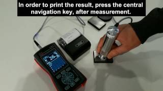 Operation with portable wireless printer for Hardness Tester NOVOTEST TUD3 [upl. by Cirre]