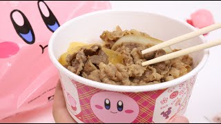 Kirby Yoshinoya Beef Bowl Kirby is so Cute [upl. by Karee]