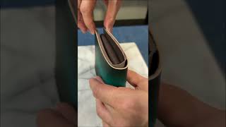 Making wallet  Leather Dyeing Techniquesleathercraft [upl. by Orwin]