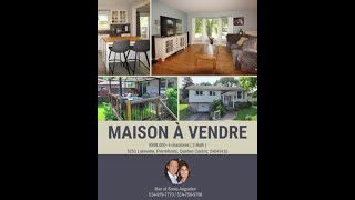 Maison a vendre Pierrefonds House for Sale [upl. by Ydorb]