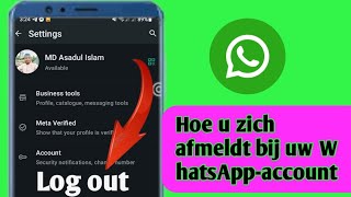 Hoe je uitlogt bij je WhatsAppaccount  Oplossen Kan niet uitloggen bij WhatsApp [upl. by Elhsa623]