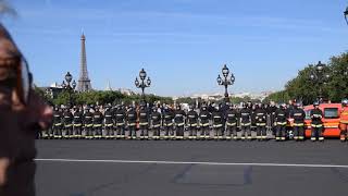 Hommage aux commandos tués au Burkina Faso  Arrivée du cortège funéraire  Paris 14052019 [upl. by Shah641]