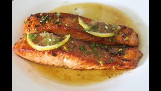 Recette 118  Un Saumon Tendre au Beurre et au Citron en 5 MINUTES  Lemon Butter Salmon [upl. by Rothenberg]