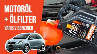 Wie Yaris 2 13 VVTi Motoröl und Ölfilter wechseln 🛢 [upl. by Heady391]