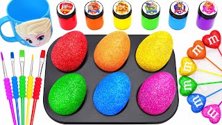 Satisfying Video Rainbow Mixing All Lollipop amp Color EGGS From Rainbow Magic Chocolate Cutting ASMR [upl. by Lemahs]