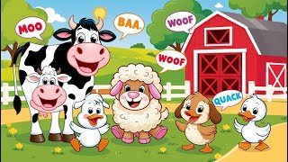 Animal Sounds Song  Moo Moo  Oink Oink  Animal Sound Song  Nursery Rhymes amp Kids Songs [upl. by Baum]