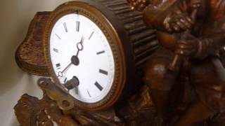 JAPY FRERES GILT METAL MANTLE CLOCK PENDULUM MOVEMENT [upl. by Nivlad381]