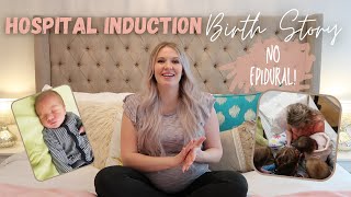 Natural Hospital Induction due to IUGR  No Epidural  Birth Story  Fifth Baby [upl. by Eigla]