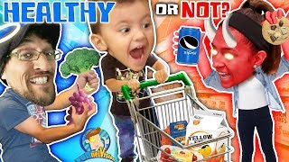 SHAWN GOES GROCERY SHOPPING Healthy or Not Vision FUNnel Fam Vlog [upl. by Eiramlehcar]