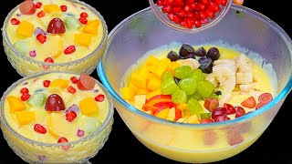 परफेक्ट फ्रूट कस्टर्ड सही माप से कैसे बनाते है  Fruit Custard Recipe Quick Dessert KabitasKitchen [upl. by Nemsaj]