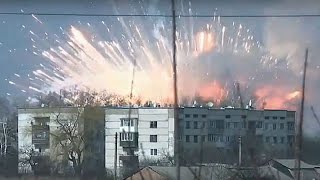 SNEAKY ATTACK UKRAINIAN INTELLIGENCE DESTROYED AMMUNITION DEPOT IN RUSSIAN VORONEZH  2024 [upl. by Aicnerolf]