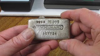 Vintage Silver Bars Engelhard Bull Logo amp Phoenix Precious Metals [upl. by Rhyne]