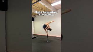 How to do an intermediate pole dance combo on a static pole pole tutorial polefitness poledance [upl. by Ardnad]