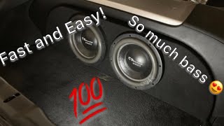 Subwoofer install on the 350z How to Quick and Easy [upl. by Odlonyer173]