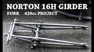 Norton 16H Girder fork 420cc project [upl. by Eibor]