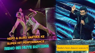 NEW  Nepo and vartika jha new performance in Indias best dancer season 4 Full episode [upl. by Nodaj893]