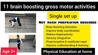 11 brain boosting gross motor activitiessingle setupAge 2occupational therapy at home [upl. by Bore431]