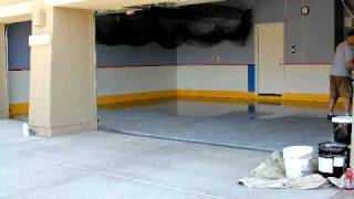 Polyaspartic Garage Floor Installation  Time Lapse Video  SlideLok [upl. by Yael]