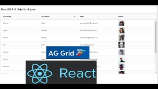 ReactJS AG Grid fetch json [upl. by Anitsrihc91]