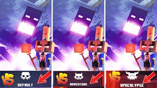 MINECRAFT DUNGEONS  ARCH ILLAGER BOSS  HEART OF ENDER BOSS DEFAULT VS ADVENTURE VS [upl. by Snevets]