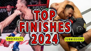 Top Finishes 2024 Knockouts amp Submissions  1 [upl. by Aieken]