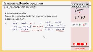 1 Groeifactor bepalen H6 Exponentiële functies [upl. by Lorna]