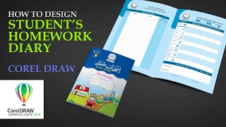 Designing Students Homework Diary Professional Corel diary [upl. by Dlaner966]