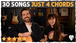 Top 30 Easy Guitar Songs  ONLY 4 Chords G Em C D [upl. by Wehrle]