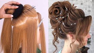 Latest advance hairstyle l kashees hairstyles l high bun hairstyle for wedding l engagement look [upl. by Raven]