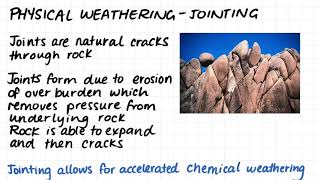 18 Weathering Processes Part 1 Physical Weathering [upl. by Garrot]