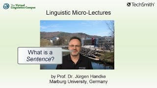 SYN019  Linguistic MicroLectures Sentences [upl. by Joelie823]