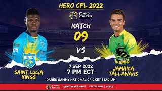 LIVE  St Lucia Kings vs Jamaica Tallawahs  CPL 2022 [upl. by Ddot]