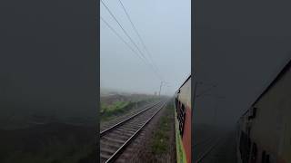 Foggy Weather Train Travel traintravel trainjourney trainsoundeffects railway viralshorts [upl. by Annil]