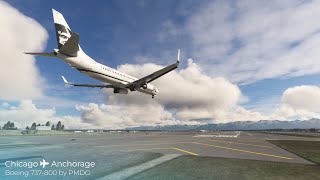 Microsoft Flight Simulator  Chicago  Anchorage  Boeing 737800 [upl. by Landrum]